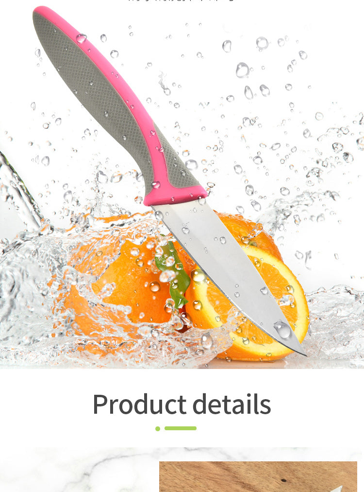 Colorful Paring Knife Set With Sheath, Fruit Knife Set with Colored Handle, Sharp 3.5'' Paring Knives with Cover