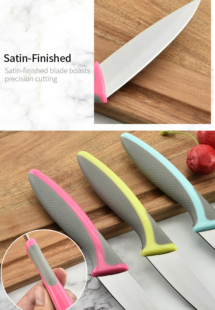 Colorful Paring Knife Set With Sheath, Fruit Knife Set with Colored Handle, Sharp 3.5'' Paring Knives with Cover