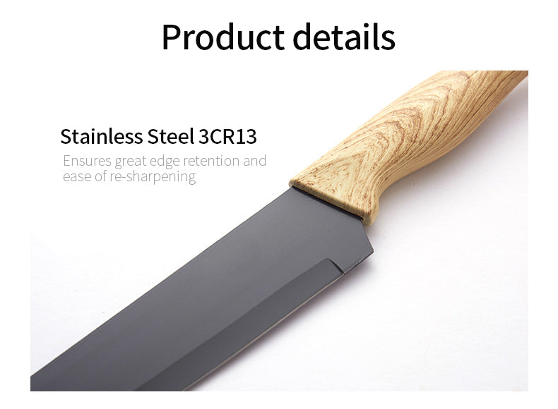 Kitchen Knife set with Gift Box Stainless Steel 6pcs black Chef Knife Set with Peeler Sharp Knives Set Kitchen Cooking